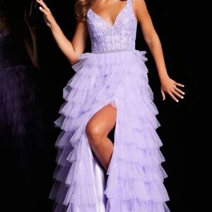 JVN by Jovani Lilac Color Plus Size 20 Prom Gown.
